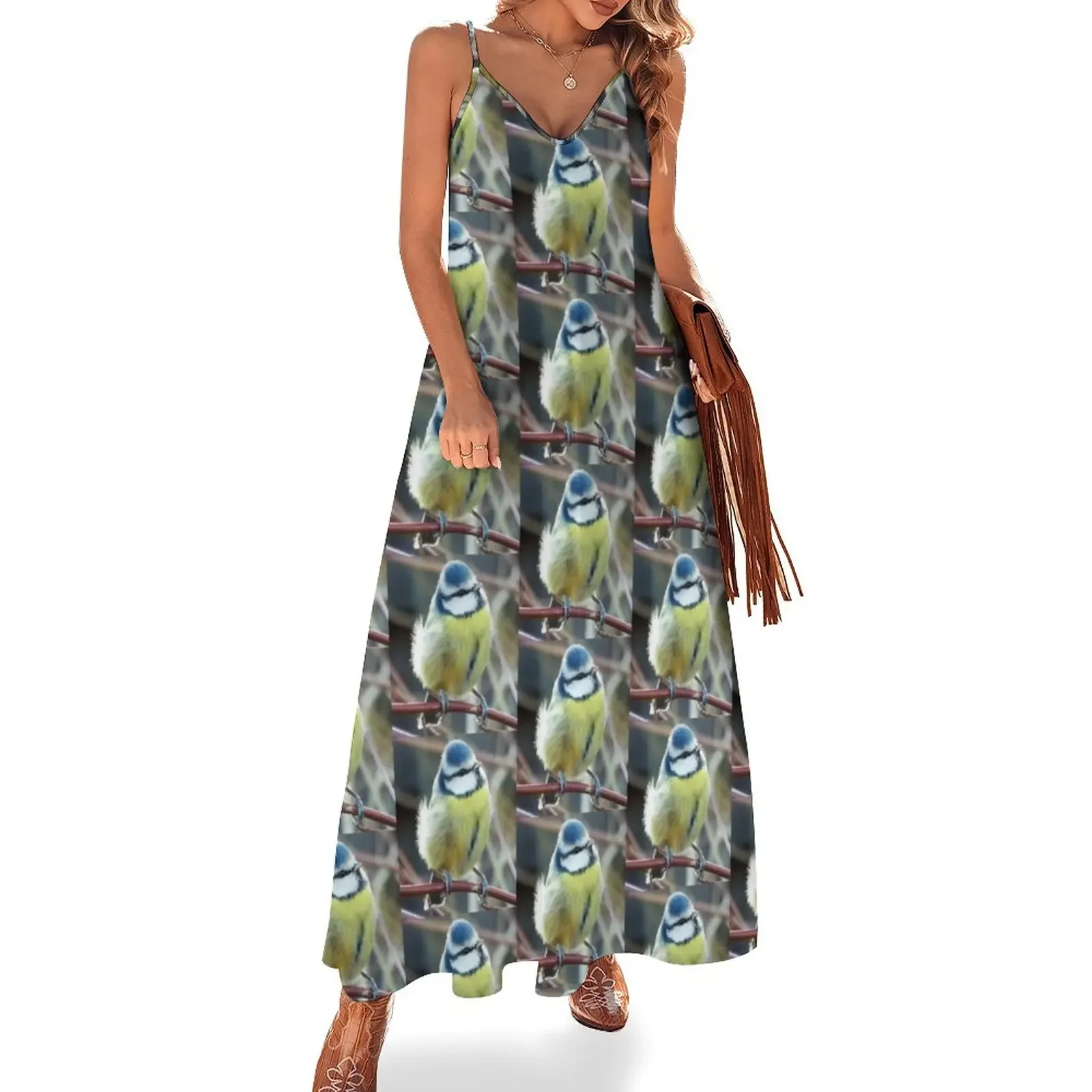 Beautiful Blue Tit cutest bird garden lovers delight and dream Sleeveless Dress beach dresses Dress
Beautiful Blue Tit cutest bird garden lovers delight and dream Sleeveless Dress beach dresses Dress
