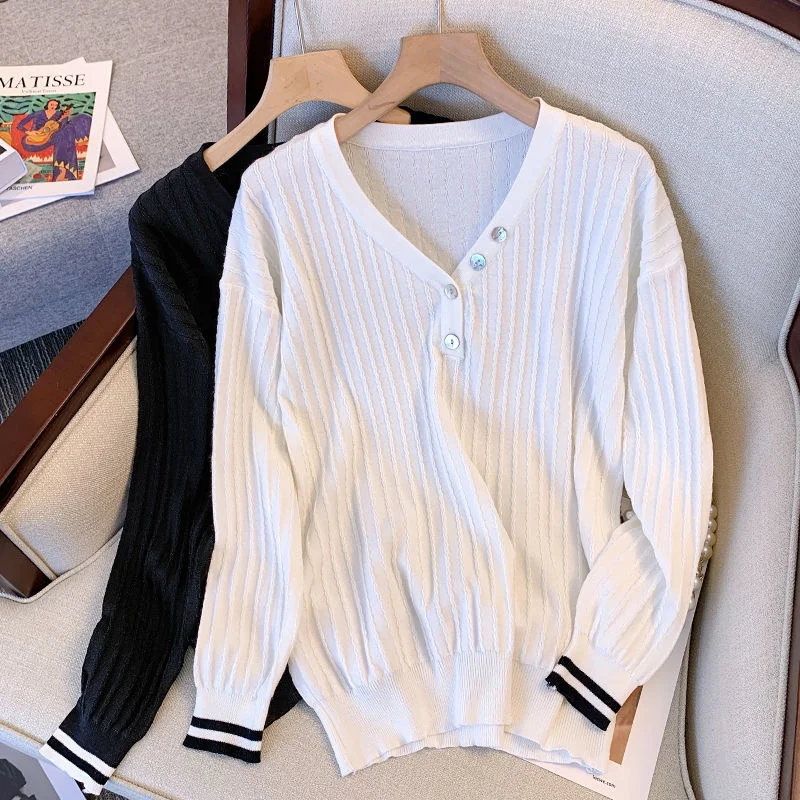 2022 Large Pullovers Sweaters Women L-4XL Oversize Knitted Tops Autumn Winter V-neck Loose Korean Female Jumpers
2022 Large Pullovers Sweaters Women L-4XL Oversize Knitted Tops Autumn Winter V-neck Loose Korean Female Jumpers