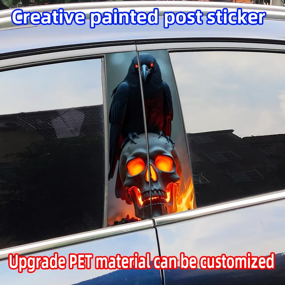 Crow and Skull Car Stickers Auto B Pillar Waterproof Center Column Decor Cover Scratches Car Doors Pillar Decals Accessories
Crow and Skull Car Stickers Auto B Pillar Waterproof Center Column Decor Cover Scratches Car Doors Pillar Decals Accessories