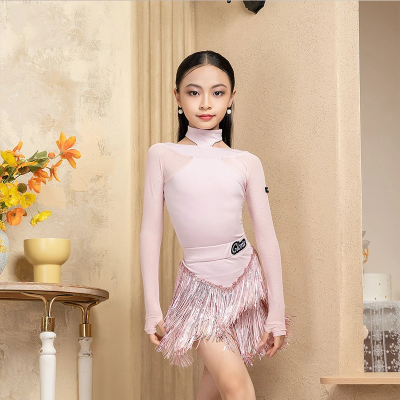 Latin Dance Practice Wear For Girls Competition Dress Cha Cha Prom Training Suit Black Pink Bodysuit Tassel Skirt Set XH1991
Latin Dance Practice Wear For Girls Competition Dress Cha Cha Prom Training Suit Black Pink Bodysuit Tassel Skirt Set XH1991