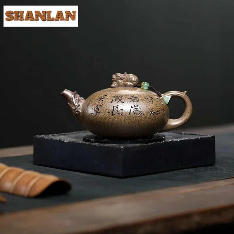 280 мл Роскошные чайники Исин из фиолетовой глины, чайник ручной работы с благоприятным зверем, сырой рудой, дрова, грязевой чайник, чай Zisha
280 мл Роскошные чайники Исин из фиолетовой глины, чайник ручной работы с благоприятным зверем, сырой рудой, дрова, грязевой чайник, чай Zisha