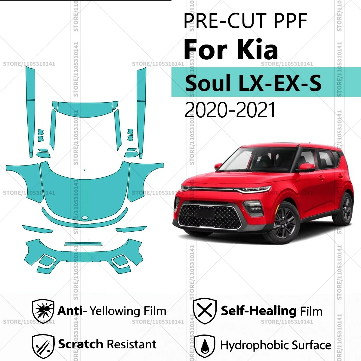 Pre-Cut Paint Protection Film PPF Transparent Car Film Automotive PPF Front Kit - Rockers For Kia Soul LX-EX-S 2020-2021
Pre-Cut Paint Protection Film PPF Transparent Car Film Automotive PPF Front Kit - Rockers For Kia Soul LX-EX-S 2020-2021