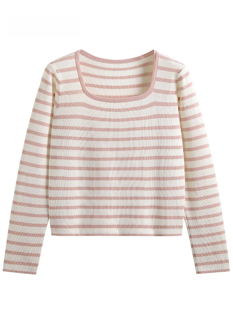 JZZDEMM Women's Slim Fit Knitted Top Square Collar Striped Crew Ne Pullover Faionable Simple Sle Autumn Seasonal Wear
JZZDEMM Women's Slim Fit Knitted Top Square Collar Striped Crew Ne Pullover Faionable Simple Sle Autumn Seasonal Wear