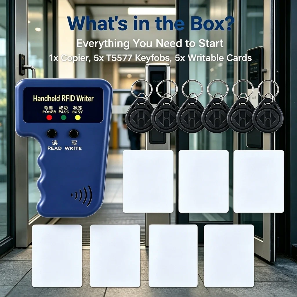 DIXSG RFID Card Reader Writer 125KHz Frequency ID Tags Copier Duplicator EM4305 T5577 Key Card Keyfob Programmer Indicator
DIXSG RFID Card Reader Writer 125KHz Frequency ID Tags Copier Duplicator EM4305 T5577 Key Card Keyfob Programmer Indicator