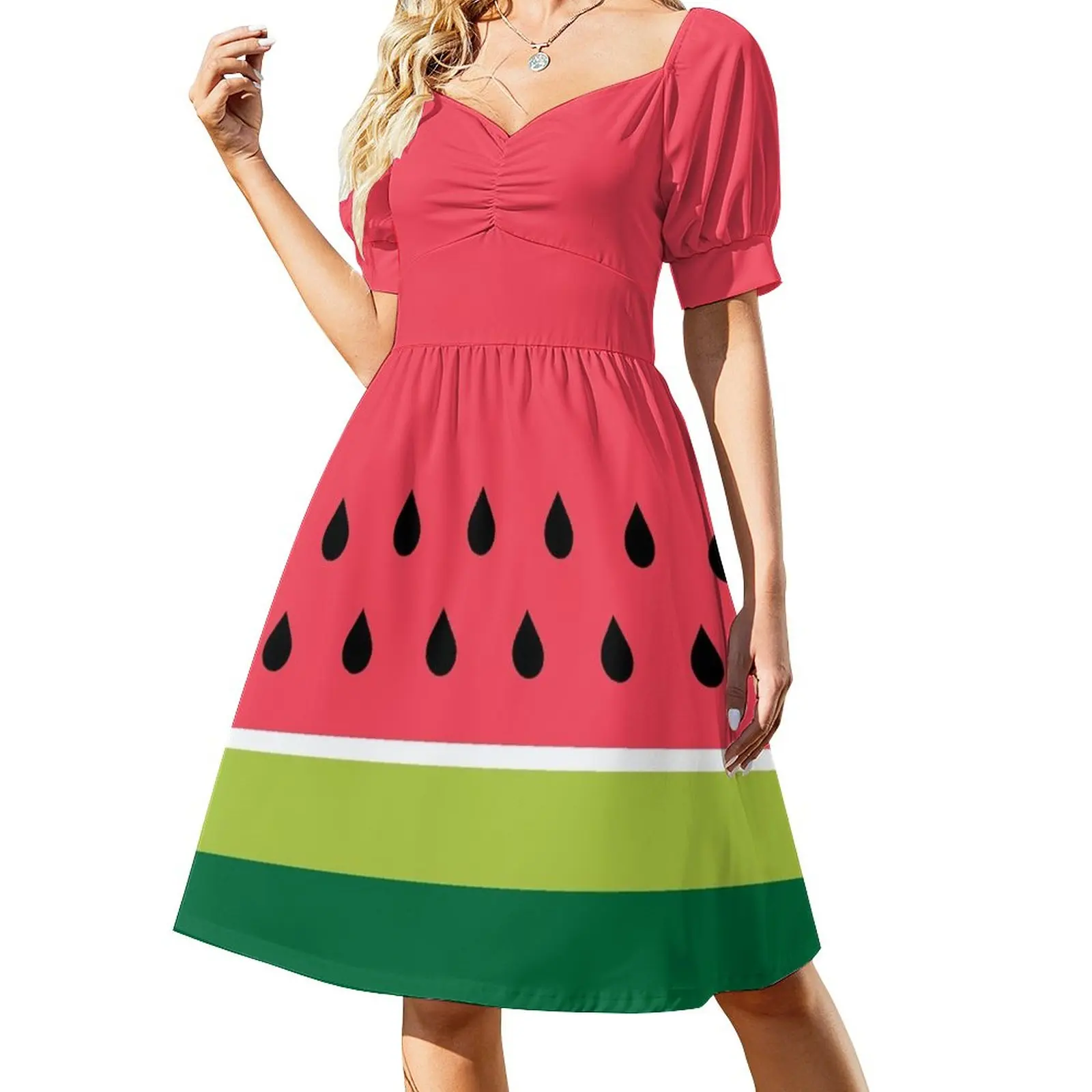 Coral Pink Green Summer Watermelon Fruit Stripes Dress women's evening dress 2023 Female clothing summer outfits for women 2023
Coral Pink Green Summer Watermelon Fruit Stripes Dress women's evening dress 2023 Female clothing summer outfits for women 2023