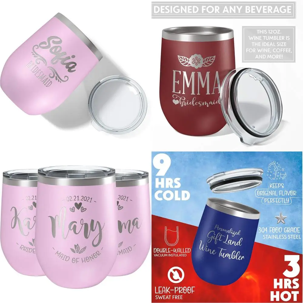 Персонализированный набор из 4 бокалов для вина без ножки, 350 мл, светло-розового цвета, для подружек невесты - индивидуальные подарки на свадьбу
Персонализированный набор из 4 бокалов для вина без ножки, 350 мл, светло-розового цвета, для подружек невесты - индивидуальные подарки на свадьбу