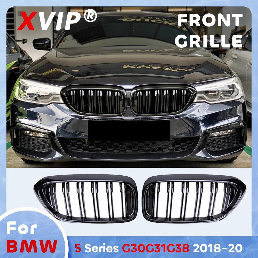 XVIP Glossy Black Double Line Style Front Bumper Grille For BMW 5-Series G30 G31 G38 2018-2020
XVIP Glossy Black Double Line Style Front Bumper Grille For BMW 5-Series G30 G31 G38 2018-2020