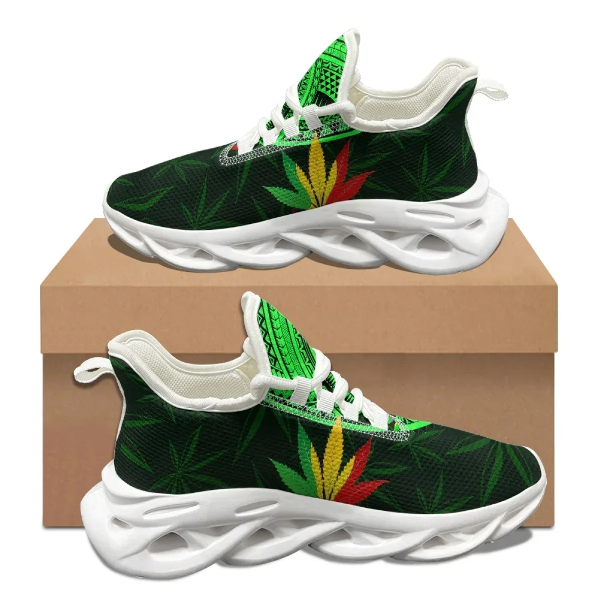 Maple Leaves Polynesian Print Lace-up Platform Sneakers Breathable Cushion Mesh Shoes for Women Mens tenis masculino
Maple Leaves Polynesian Print Lace-up Platform Sneakers Breathable Cushion Mesh Shoes for Women Mens tenis masculino