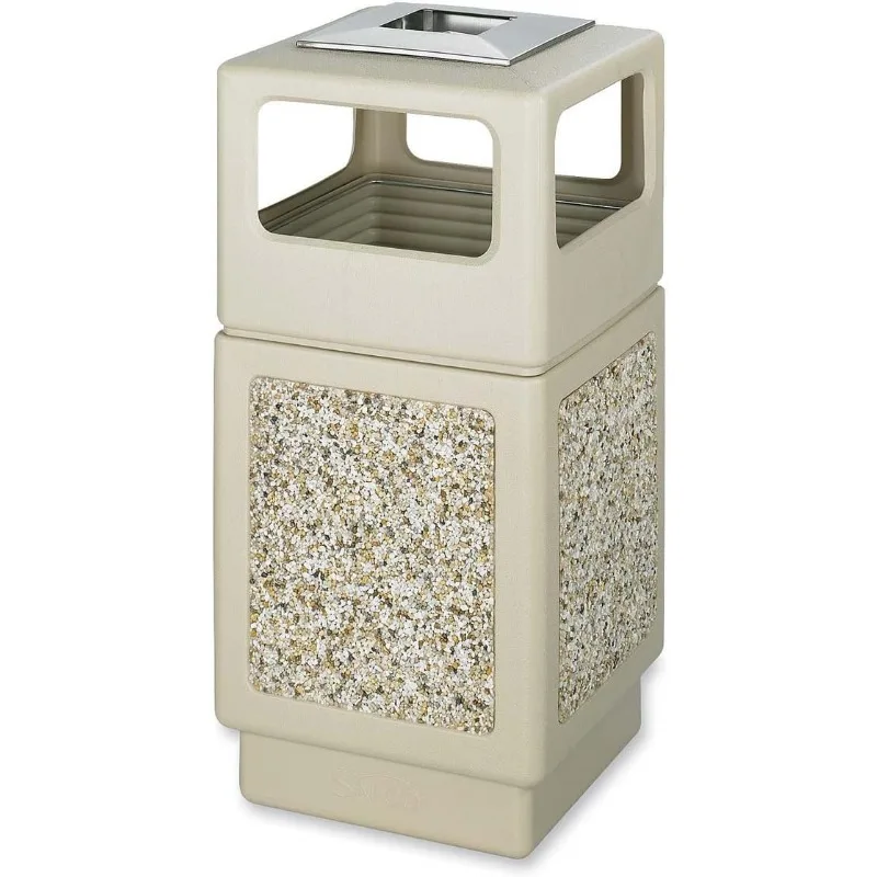 Safco Products Canmeleon Outdoor/Indoor Aggregate Panel Trash Can with Ash Urn 9473TN, Tan, Decorative Fluted Panels, Stainless
Safco Products Canmeleon Outdoor/Indoor Aggregate Panel Trash Can with Ash Urn 9473TN, Tan, Decorative Fluted Panels, Stainless