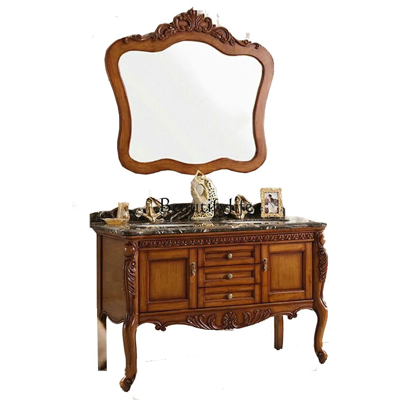 Red Oak European Style Bathroom Cabinet Floor-Standing Washbasin Bathroom Washstand
Red Oak European Style Bathroom Cabinet Floor-Standing Washbasin Bathroom Washstand