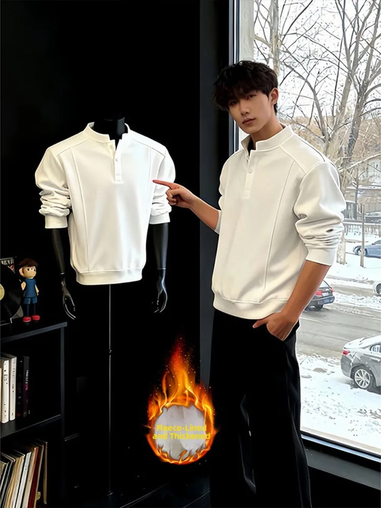 Cleanfit Men's Fce Lined Hoodie Long Sve Henry Collar Base Layer irt Trendy Brand Teenage Winter Comfortable Sweatirt
Cleanfit Men's Fce Lined Hoodie Long Sve Henry Collar Base Layer irt Trendy Brand Teenage Winter Comfortable Sweatirt