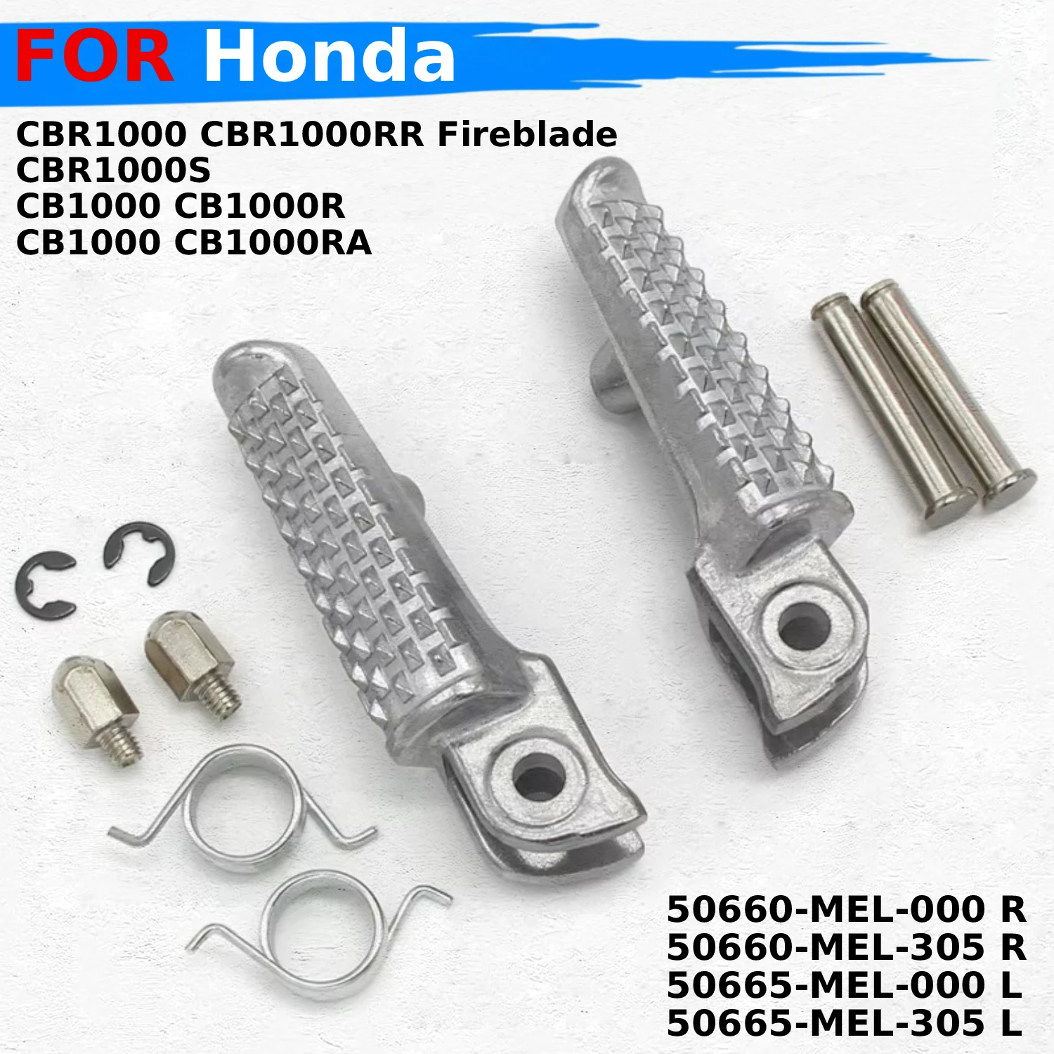 Front Footrests Foot Pegs For Honda CBR1000 CBR1000RR Fireblade 50660-MEL-000 R 50660-MEL-305 R 50665-MEL-000 L 50665-MEL-305 L
Front Footrests Foot Pegs For Honda CBR1000 CBR1000RR Fireblade 50660-MEL-000 R 50660-MEL-305 R 50665-MEL-000 L 50665-MEL-305 L