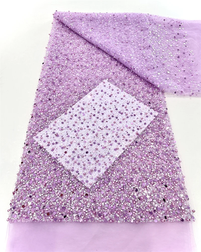 High-Quality Tulle Lace Fabric with Sequins And Embroidery For Wedding Party Dresses Beads African Nigerian 5Yards
High-Quality Tulle Lace Fabric with Sequins And Embroidery For Wedding Party Dresses Beads African Nigerian 5Yards