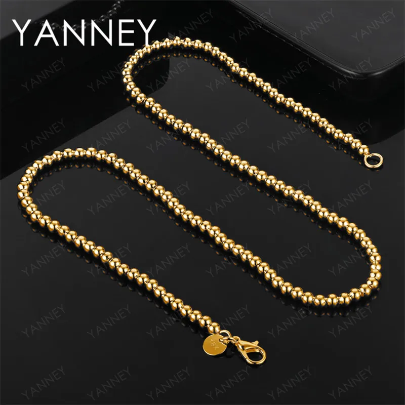 925 sterling silver 18K gold exquisite round bead necklace fashionable women's wedding jewelry accessories party
925 sterling silver 18K gold exquisite round bead necklace fashionable women's wedding jewelry accessories party