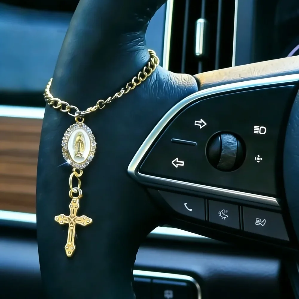 Car Steering Wheel Rosary Religious Car Steering Wheel Suspension Accessories for Car Decoration Cross Suspension Hanging
Car Steering Wheel Rosary Religious Car Steering Wheel Suspension Accessories for Car Decoration Cross Suspension Hanging
