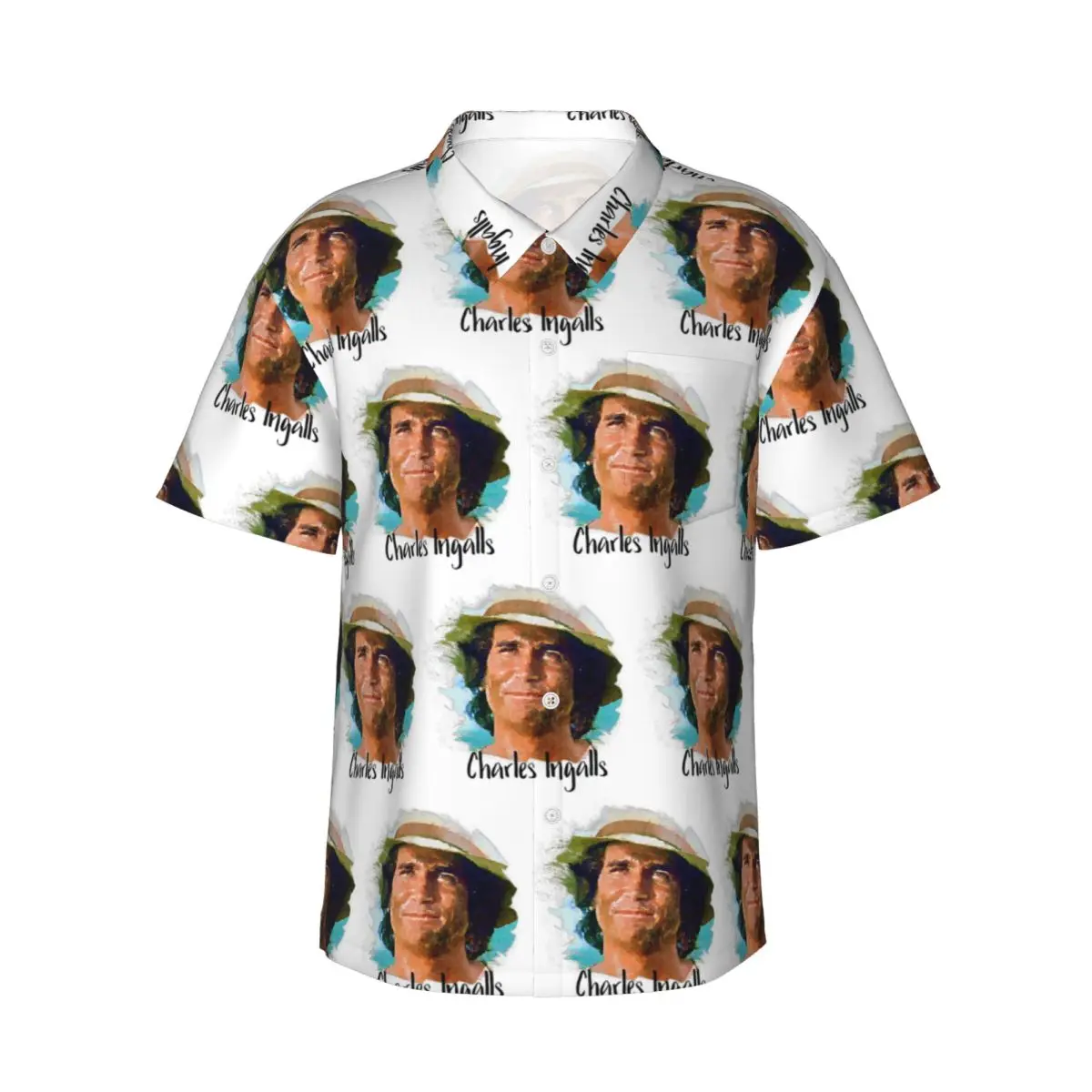Charles Ingalls Little House On The Prairie Men's Shirts Hawaiian Short Sleeve Shirt Fashion Lapel Tops for Summer Beach
Charles Ingalls Little House On The Prairie Men's Shirts Hawaiian Short Sleeve Shirt Fashion Lapel Tops for Summer Beach