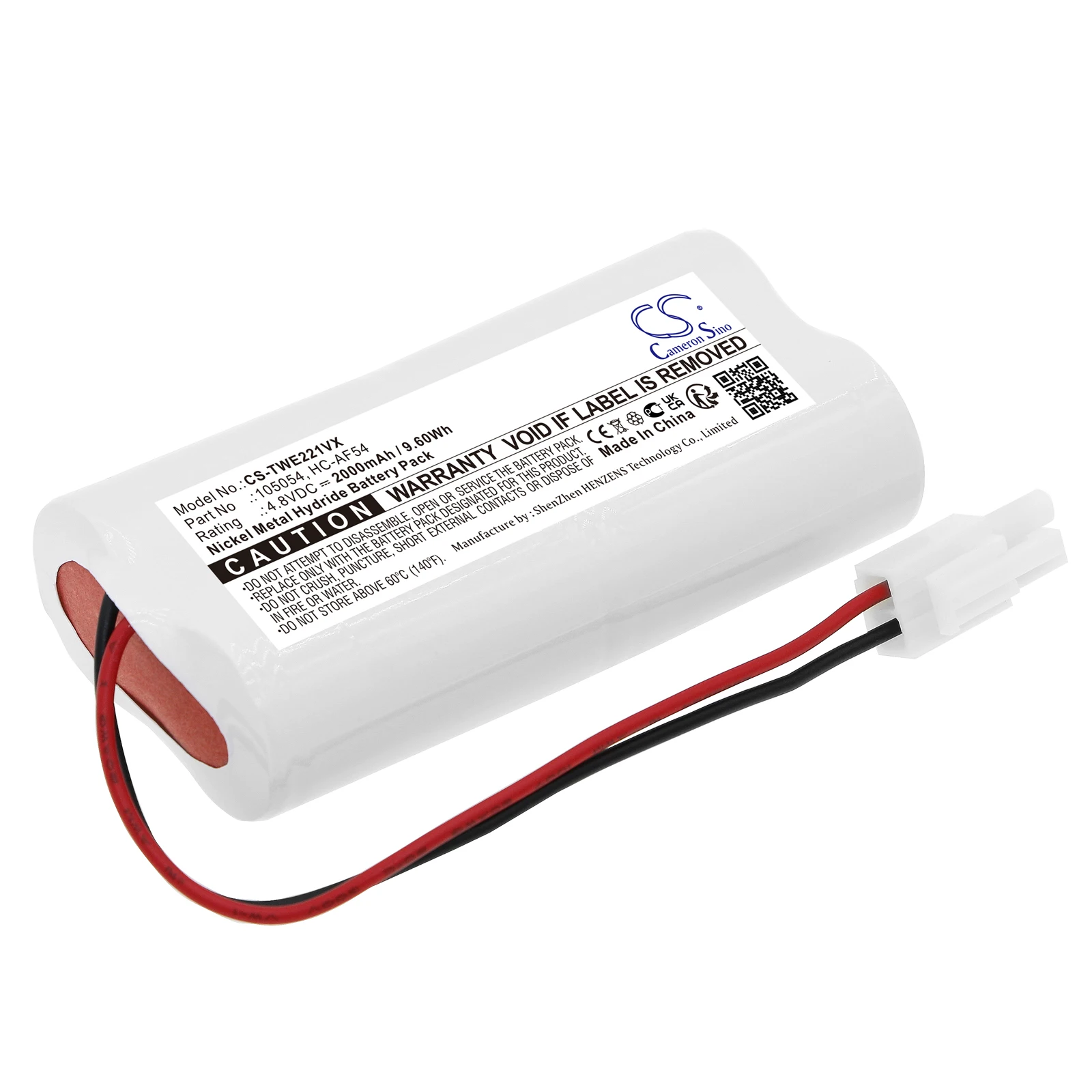 CS Replacement Battery For TWINBIRD HC-E221, HC-E221BL, HC-EB21, HC-EB21W 105054, HC-AF54 2000m
CS Replacement Battery For TWINBIRD HC-E221, HC-E221BL, HC-EB21, HC-EB21W 105054, HC-AF54 2000m