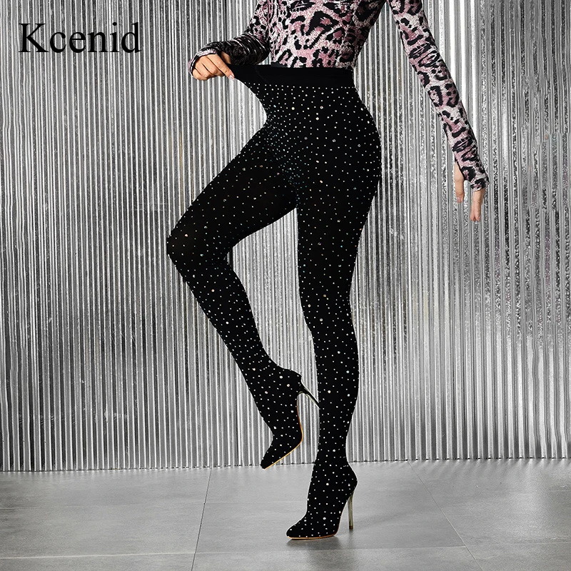 Kcenid Fashion Rhinestone Stretch Fabric Jumpsuit Sexy Pointed Toe Over-The-Knee High Heel Boots Women's Pole Dance Footwear New
Kcenid Fashion Rhinestone Stretch Fabric Jumpsuit Sexy Pointed Toe Over-The-Knee High Heel Boots Women's Pole Dance Footwear New