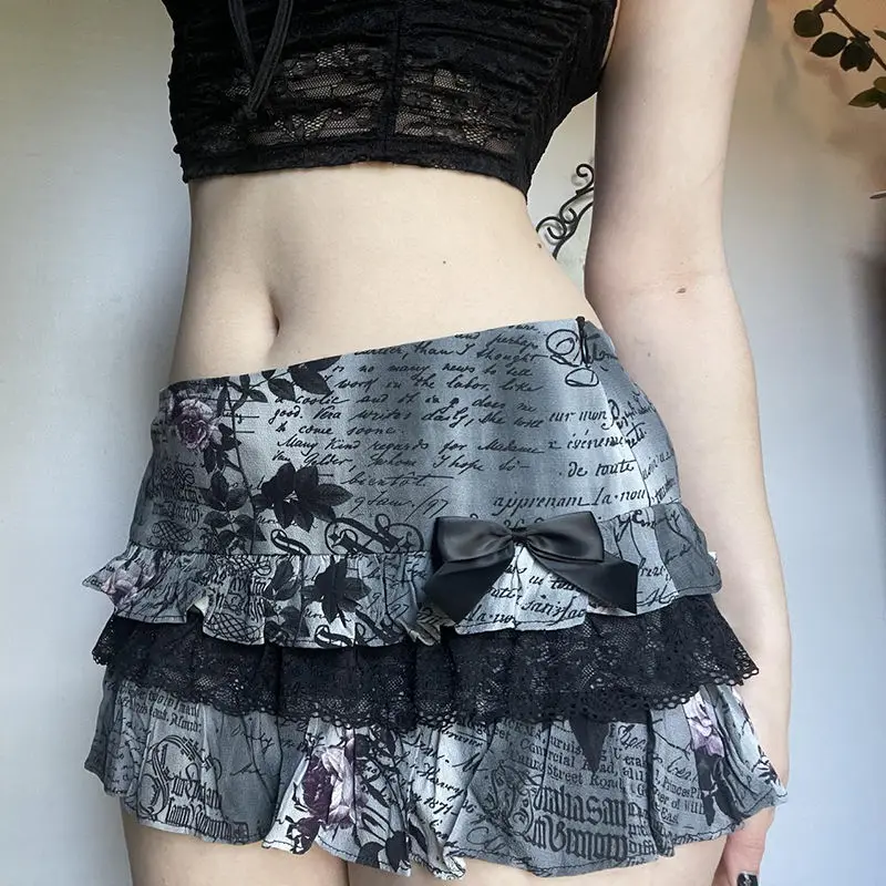 Gagaok American Retro Women Skirt Streetwear Casual Bow Lace Print Mini Skirts Low Waist Spicy Girl Cake Skirt Hotsweet Clothes
Gagaok American Retro Women Skirt Streetwear Casual Bow Lace Print Mini Skirts Low Waist Spicy Girl Cake Skirt Hotsweet Clothes