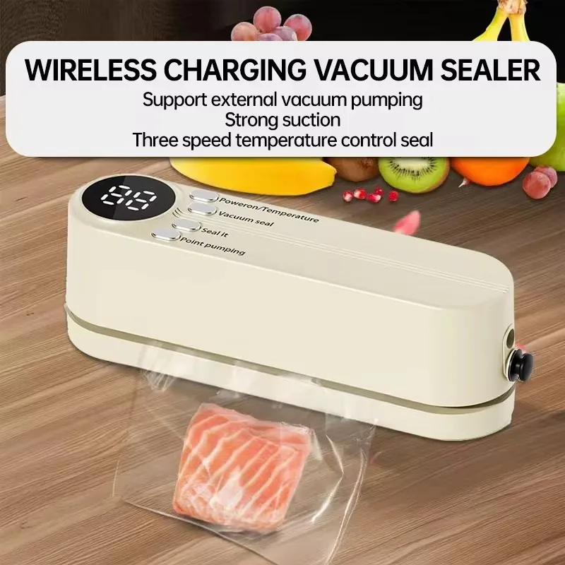 Vacuum Sealer Plastic Bags Packaging Machine USB Rechargeable Portable Mini Food Bag Sealing External Suction Heat Vacuum Sealer
Vacuum Sealer Plastic Bags Packaging Machine USB Rechargeable Portable Mini Food Bag Sealing External Suction Heat Vacuum Sealer