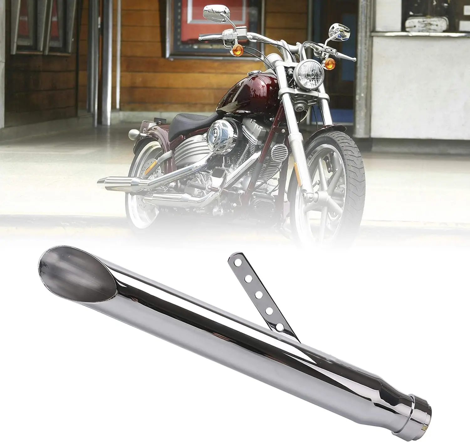 Universal Motorcycle Stainless Steel Slash Cut Exhaust Tip Exhaust Pipe Muffler for Chopper Cafe Racer Silencer (one piece)
Universal Motorcycle Stainless Steel Slash Cut Exhaust Tip Exhaust Pipe Muffler for Chopper Cafe Racer Silencer (one piece)