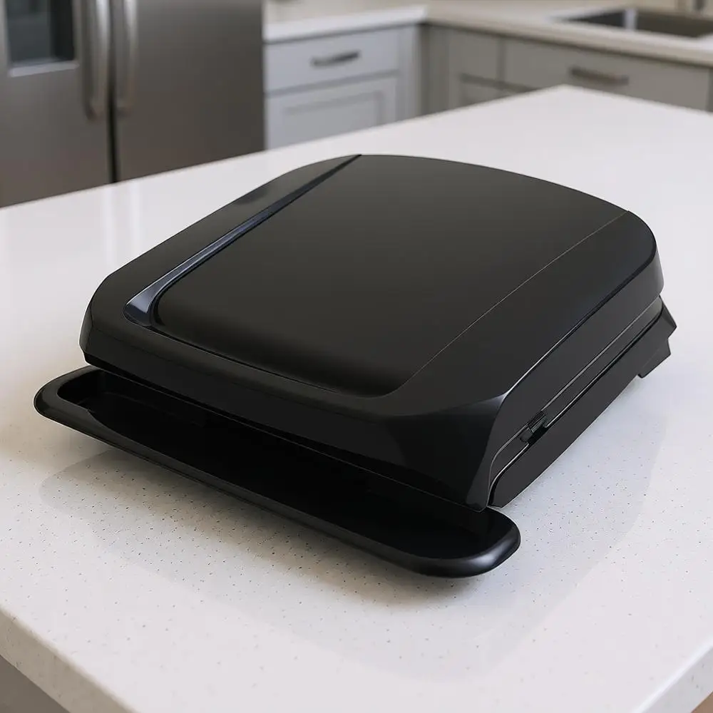 Removable Plate Electric Grill and Panini Press with Non-Stick Coating and Drip Tray
Removable Plate Electric Grill and Panini Press with Non-Stick Coating and Drip Tray