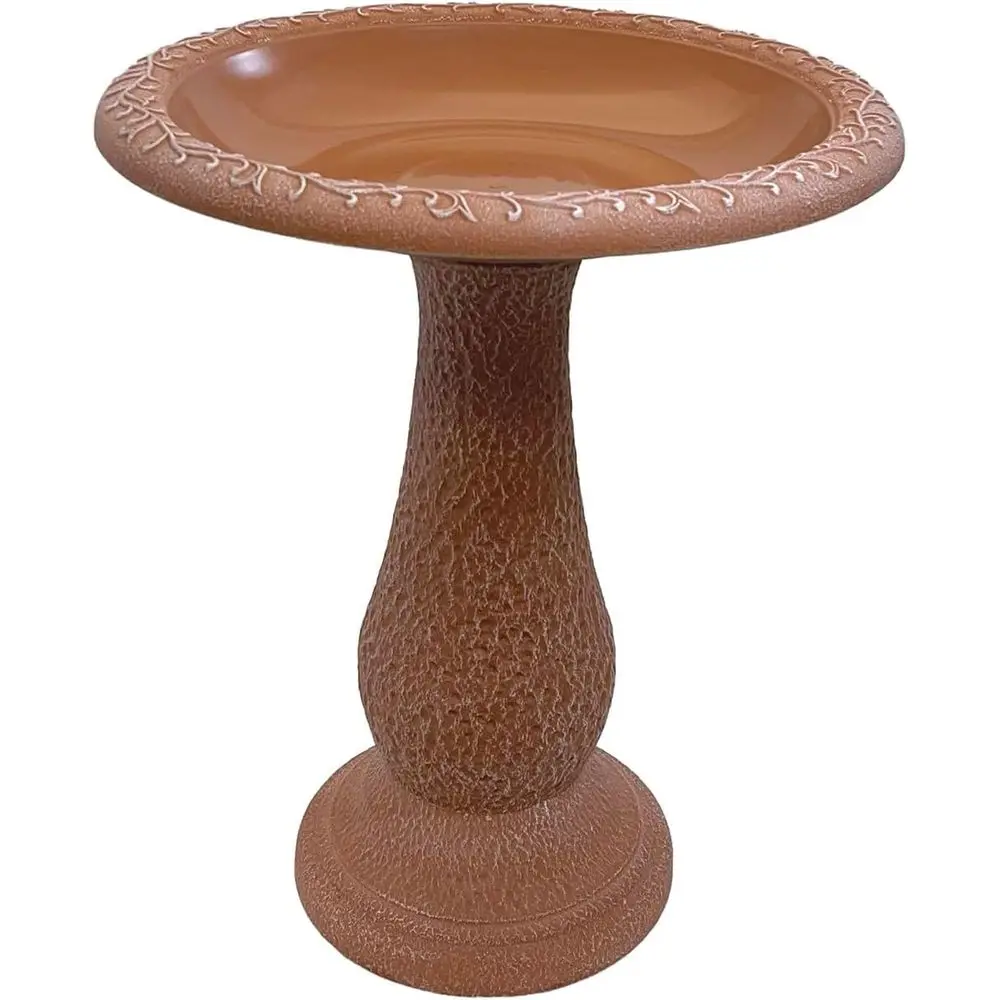 Tierra Garden Birdbath or Outdo- 24" Terra Cotta iber Clay Bird Bath Bowl and Stand, Easy Assembly UV-Resistant Bird Baths or Ou
Tierra Garden Birdbath or Outdo- 24" Terra Cotta iber Clay Bird Bath Bowl and Stand, Easy Assembly UV-Resistant Bird Baths or Ou