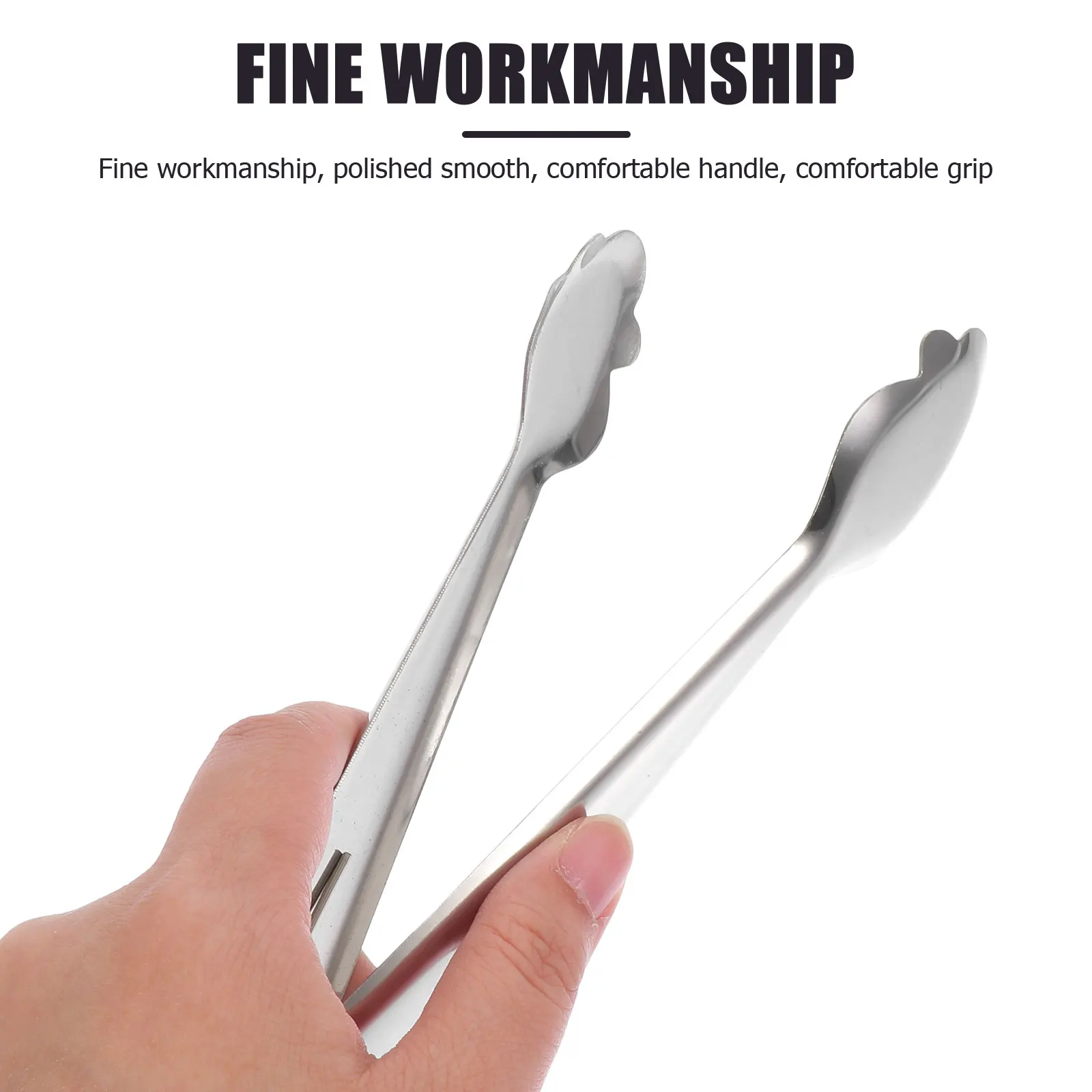 Stainless Steel Food Tongs Sausage Steaks Barbecue Clamp Silver Serving Clip Kitchen Tool Easy Clean One Piece Mold
Stainless Steel Food Tongs Sausage Steaks Barbecue Clamp Silver Serving Clip Kitchen Tool Easy Clean One Piece Mold