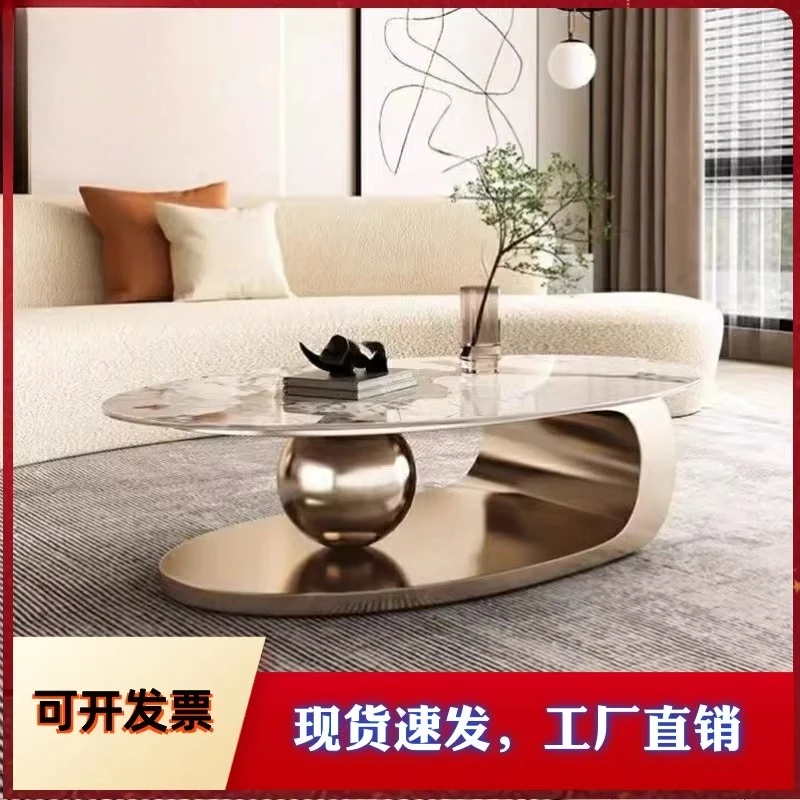 Nordic minimalist style oval rock slab coffee table household living room ins wind combination side table coffee table Internet
Nordic minimalist style oval rock slab coffee table household living room ins wind combination side table coffee table Internet
