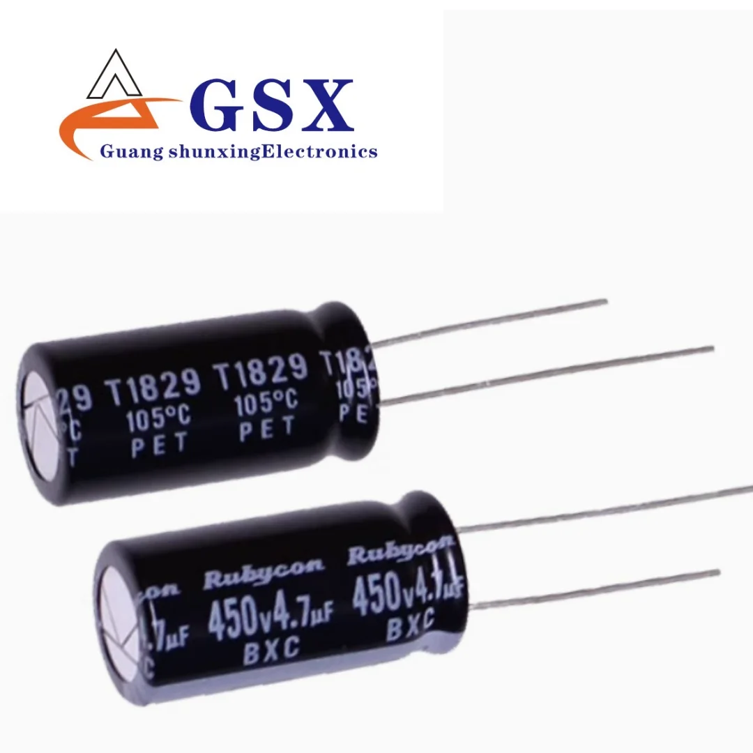 Brand new original imported aluminum electrolytic capacitor 450v4.7UF 10 * 20 ruby BXC with long high-frequency life
Brand new original imported aluminum electrolytic capacitor 450v4.7UF 10 * 20 ruby BXC with long high-frequency life