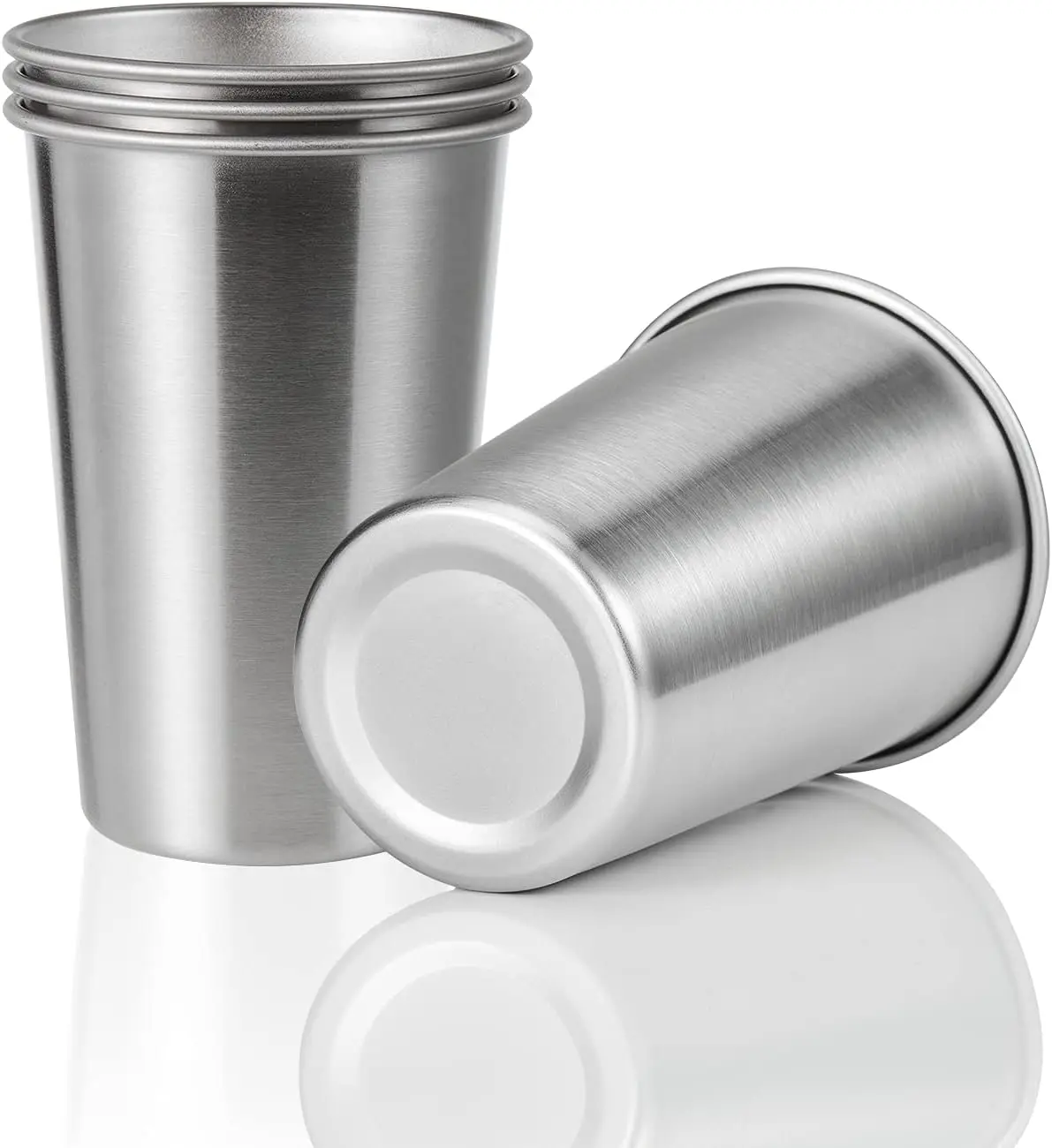 4 Pack 16oz Stainless Steel Pint Cup,Healthy Unbreakable and Stackable,Metal Drinking Glasses
4 Pack 16oz Stainless Steel Pint Cup,Healthy Unbreakable and Stackable,Metal Drinking Glasses