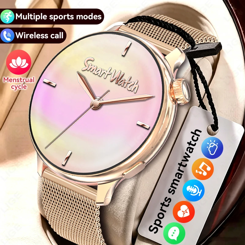 Fashion Women Smart Bracelet Watch 1.27inch 360*360 HD Display Heart Rate Health Monitor Bluetooth Call Smartwatch Lady 2026 New
Fashion Women Smart Bracelet Watch 1.27inch 360*360 HD Display Heart Rate Health Monitor Bluetooth Call Smartwatch Lady 2026 New