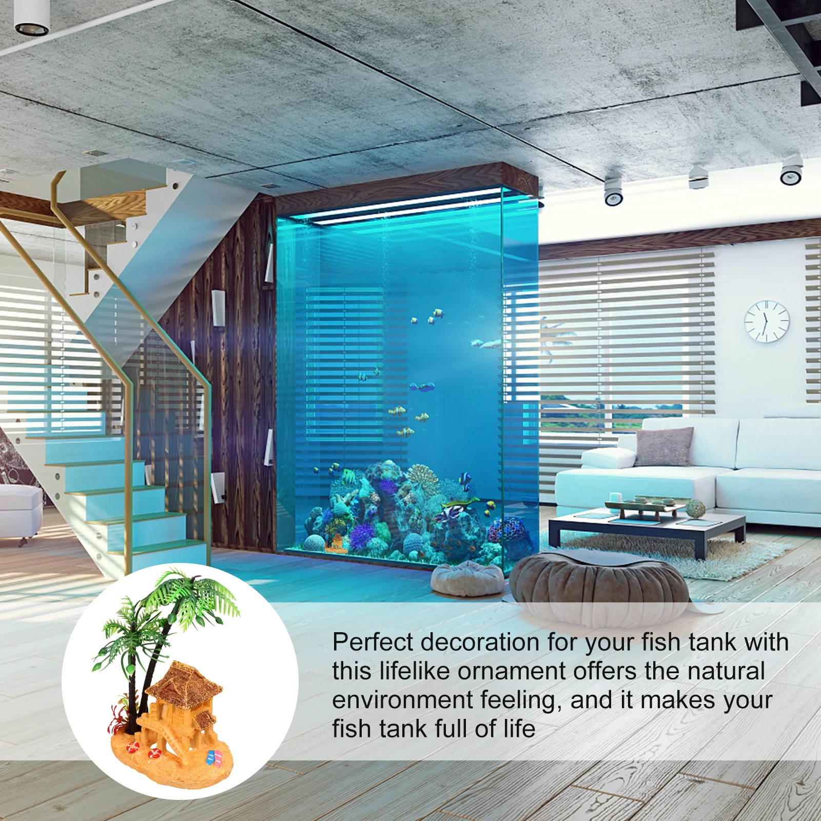 Fish Tank Coconut Tree Ornament Resin Aquarium Hiding Cave Craft Natural Looking Landscape Decor for Aquatic Environment
Fish Tank Coconut Tree Ornament Resin Aquarium Hiding Cave Craft Natural Looking Landscape Decor for Aquatic Environment