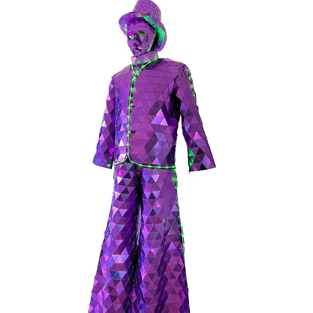 Mirror Stilts LED Color Change Suit Stage Performance Party Bar Dance Halloween Easter Costume Support Customized Wholesale
Mirror Stilts LED Color Change Suit Stage Performance Party Bar Dance Halloween Easter Costume Support Customized Wholesale