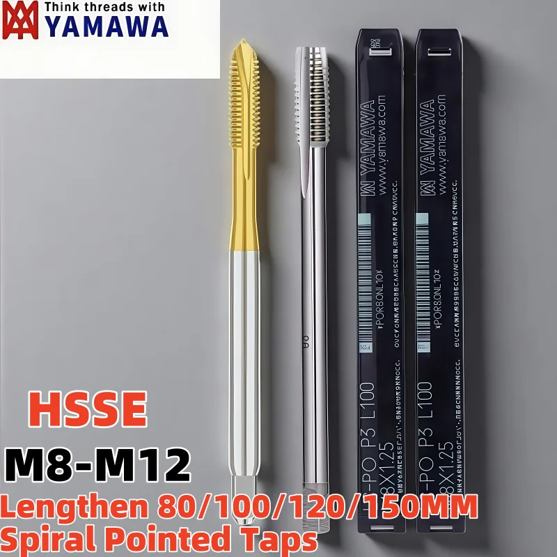 1 шт., Япония YAMAWA HSSE, удлиненные 80 мм, 100 мм, 120 мм, спиральные остроконечные метчики TIN M8 M10 M12, метчики с винтовой резьбой
1 шт., Япония YAMAWA HSSE, удлиненные 80 мм, 100 мм, 120 мм, спиральные остроконечные метчики TIN M8 M10 M12, метчики с винтовой резьбой