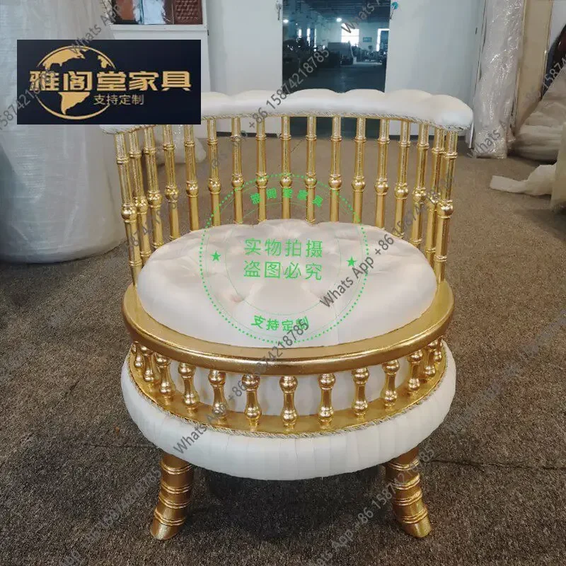 BJ European Dressing Stool Luxury Solid Wood Fabric Backrest Shoe Changing Stool Bedroom Golden Casual Chair
BJ European Dressing Stool Luxury Solid Wood Fabric Backrest Shoe Changing Stool Bedroom Golden Casual Chair