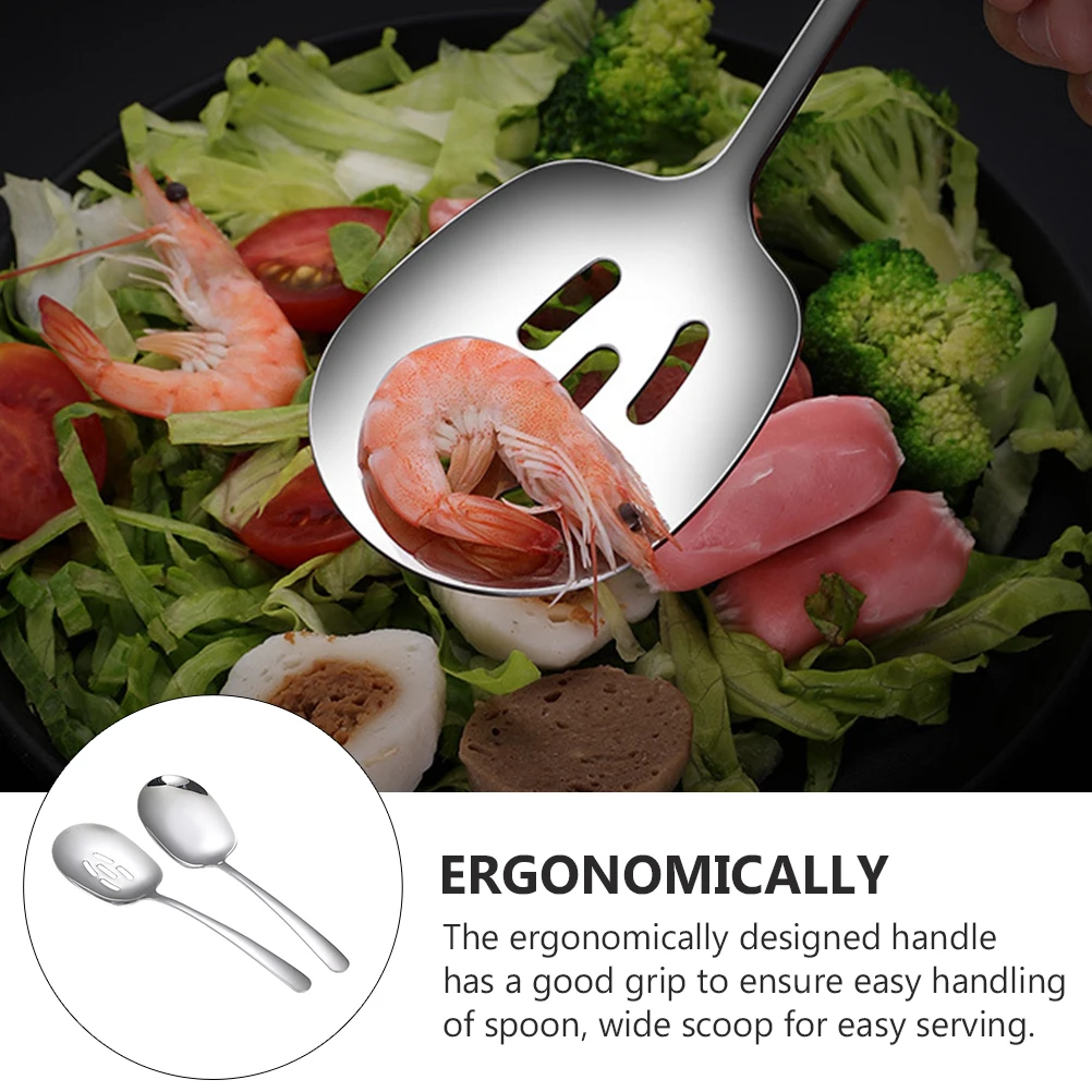 2pcs Stainless Steel Serving Spoons 304 Rice Scoops Ergonomic Long Handle Reusable Soup Salad Slotted Utensils Household
2pcs Stainless Steel Serving Spoons 304 Rice Scoops Ergonomic Long Handle Reusable Soup Salad Slotted Utensils Household