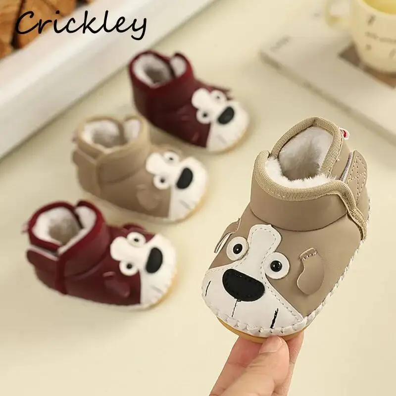 Winter Dog Kids Casual Shoes Cartoon PU Plush Warm Boots For Baby Boys Girls Non Slip Infant Children First Walk Shoes
Winter Dog Kids Casual Shoes Cartoon PU Plush Warm Boots For Baby Boys Girls Non Slip Infant Children First Walk Shoes