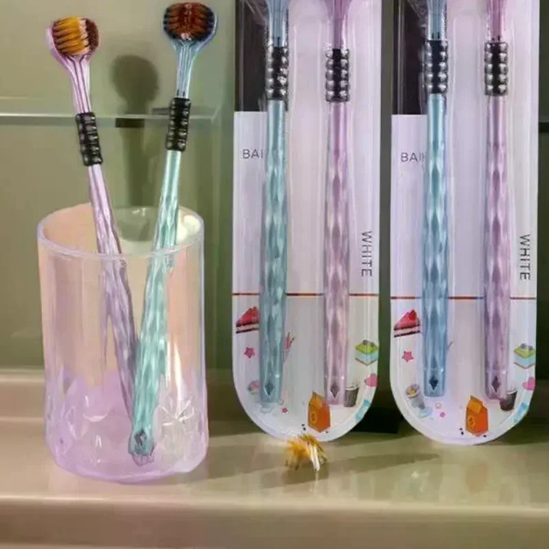 2pcs 3D Stereo Three-Sided Toothbrush Ultra Fine Soft Hair Adult Toothbrushes Tongue Scraper Oral Care 360° Cleaning Teeth Brush
2pcs 3D Stereo Three-Sided Toothbrush Ultra Fine Soft Hair Adult Toothbrushes Tongue Scraper Oral Care 360° Cleaning Teeth Brush