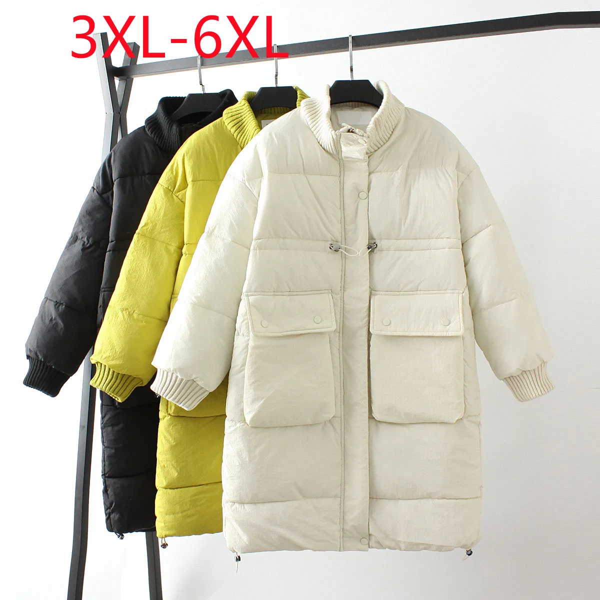 New 2022 Ladies Winter Plus Size Tops For Women Large Size Long Sleeve O-neck pocket zipper green Long Coat 3XL 4XL 5XL 6XL
New 2022 Ladies Winter Plus Size Tops For Women Large Size Long Sleeve O-neck pocket zipper green Long Coat 3XL 4XL 5XL 6XL