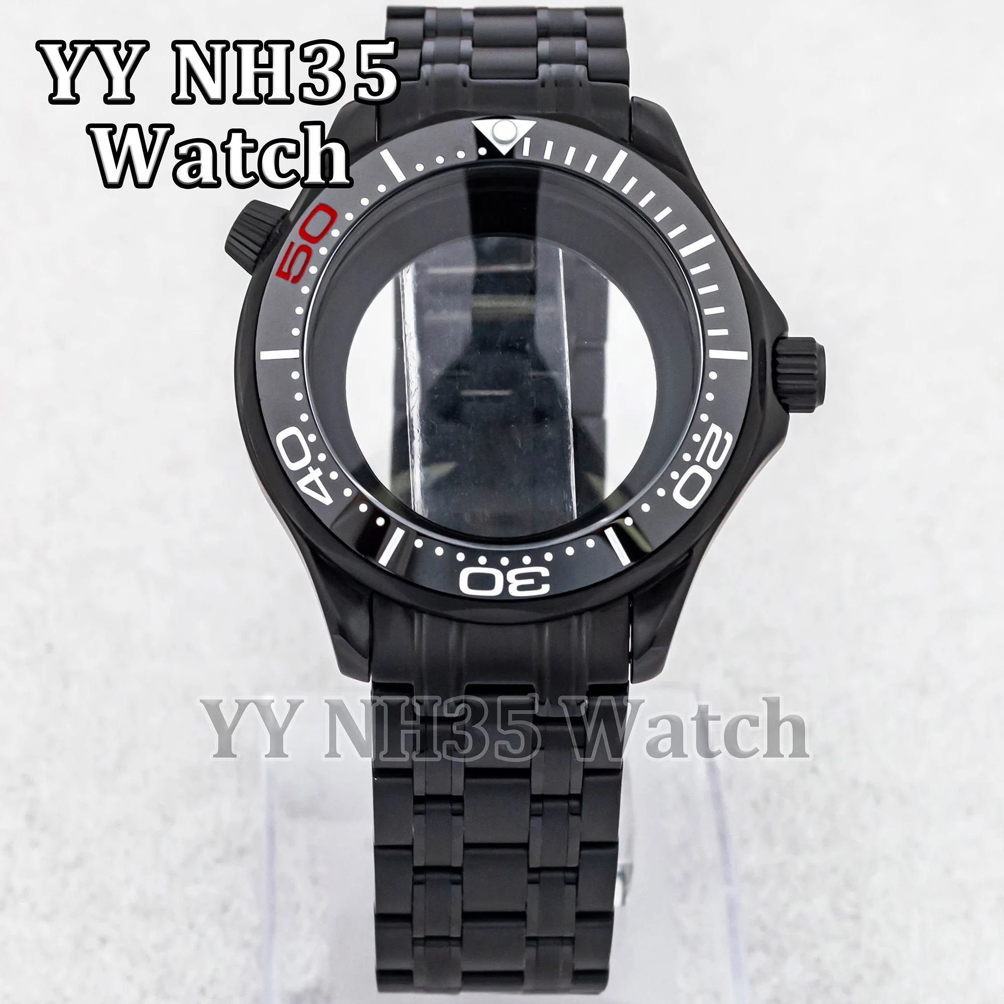 water Resistant NH35 Case Black Watch Case Bracelet for Seamaster 300 Solid Stainless Steel Case fit NH35/36 Automatic Movement
water Resistant NH35 Case Black Watch Case Bracelet for Seamaster 300 Solid Stainless Steel Case fit NH35/36 Automatic Movement