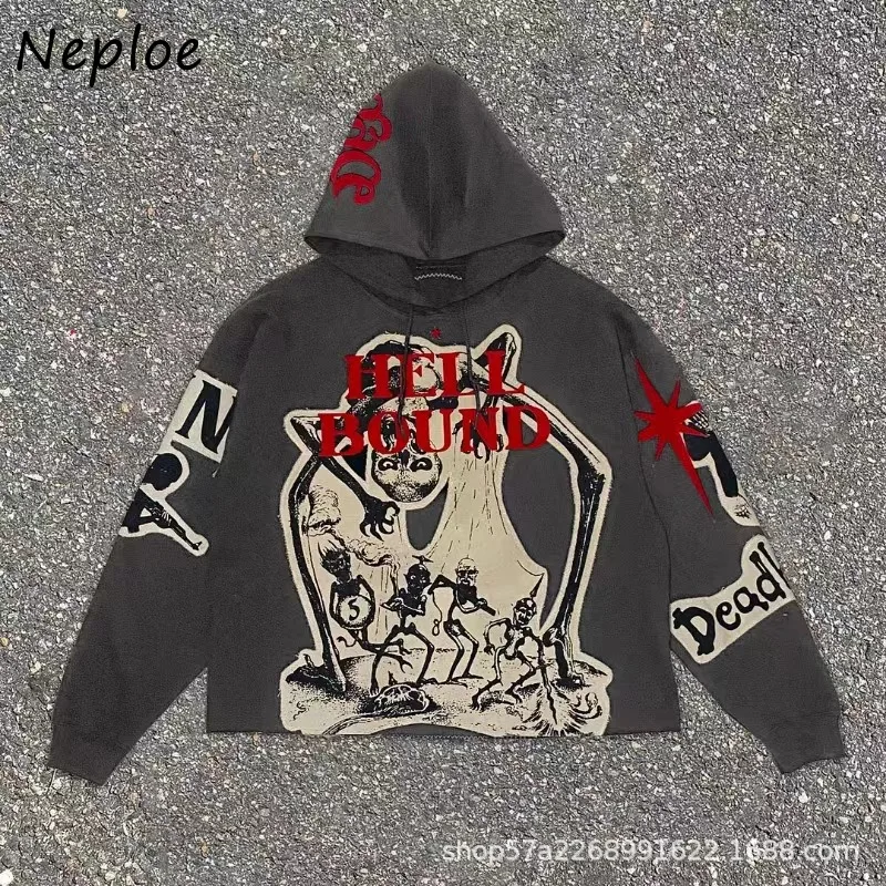Neploe Street Vintage 3D Digit Print Hoodies Tops Women 2025 Autumn New Black Sweatshirts Y2k Long Sleeve Loose Tops Mujer
Neploe Street Vintage 3D Digit Print Hoodies Tops Women 2025 Autumn New Black Sweatshirts Y2k Long Sleeve Loose Tops Mujer