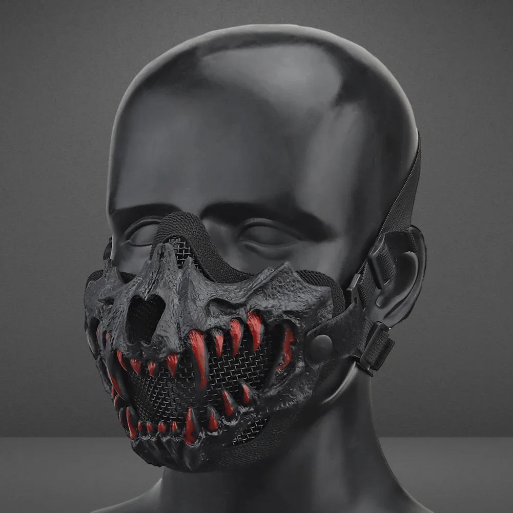 Маска для косплея Fangs, полумаска для страйкбола, регулируемый ремешок, дышащий головной убор, реквизит для Хэллоуина и косплея
Маска для косплея Fangs, полумаска для страйкбола, регулируемый ремешок, дышащий головной убор, реквизит для Хэллоуина и косплея