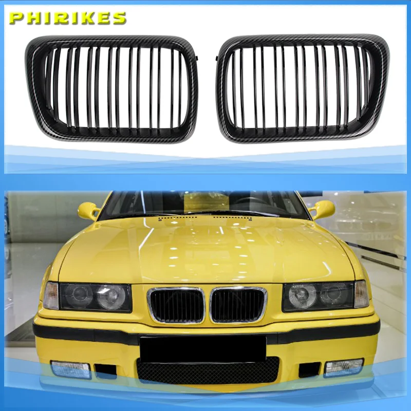 2-piece M3 dual-line style car front grille glossy black double-bar upper grille suitable for BMW E36 LCI 1997-1999
2-piece M3 dual-line style car front grille glossy black double-bar upper grille suitable for BMW E36 LCI 1997-1999