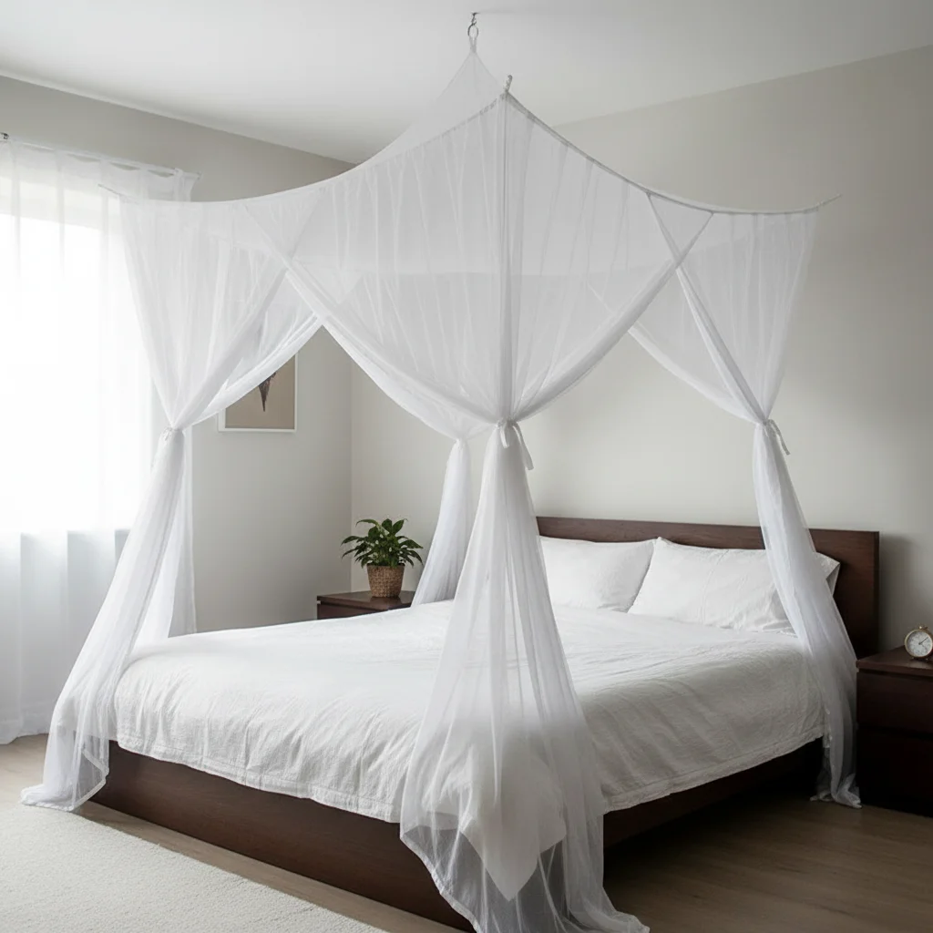 Bed Canopy Full Queen/King Size Polyester Mosquito Net for Twin Bed Curtains Four Door Square Netting White Color
Bed Canopy Full Queen/King Size Polyester Mosquito Net for Twin Bed Curtains Four Door Square Netting White Color