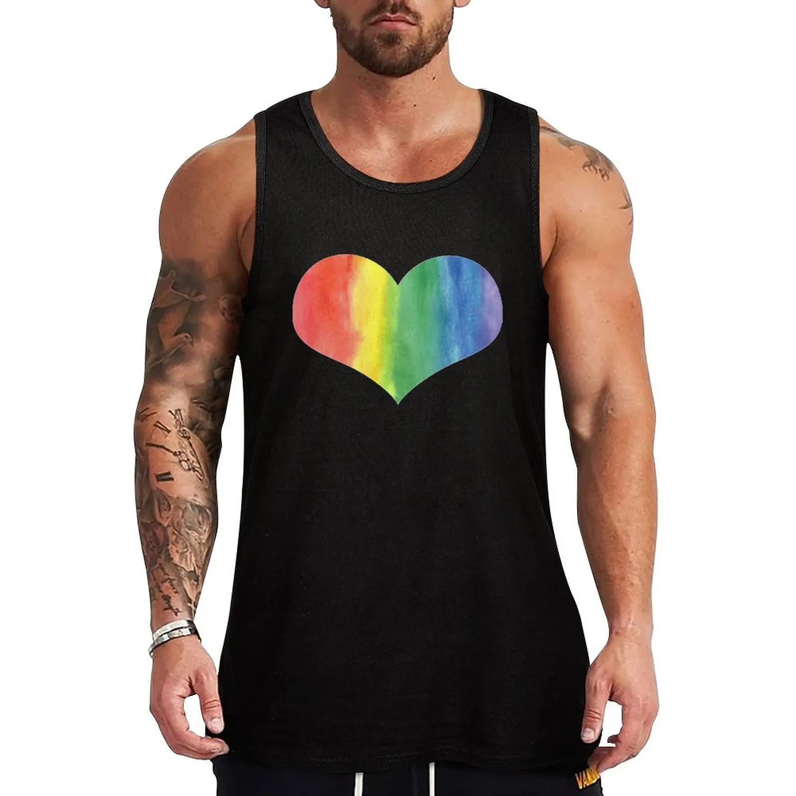 Watercolor Rainbow Pride Heart Tank Top Plain Color Sleeveless Shirt Casual Basic Tank Top
Watercolor Rainbow Pride Heart Tank Top Plain Color Sleeveless Shirt Casual Basic Tank Top