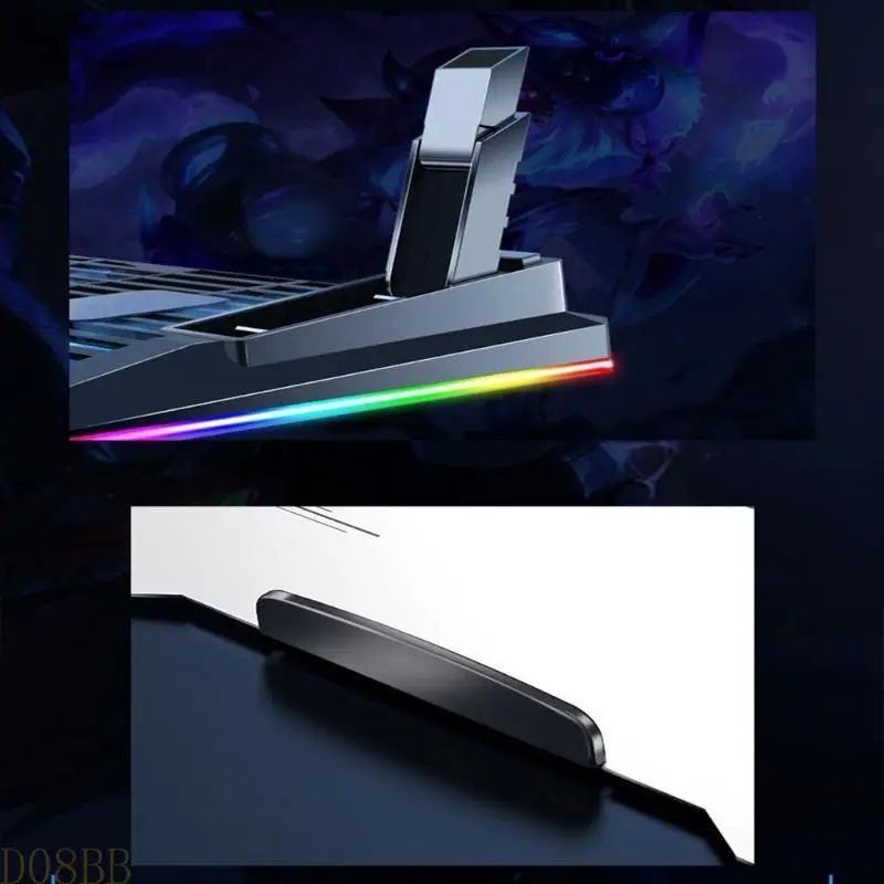 D08B Aluminum LED Gaming Laptop Cooling Pad Laptop Cooling Stand External Cooling Fan Cooling Laptop with USB/USB C Port
D08B Aluminum LED Gaming Laptop Cooling Pad Laptop Cooling Stand External Cooling Fan Cooling Laptop with USB/USB C Port