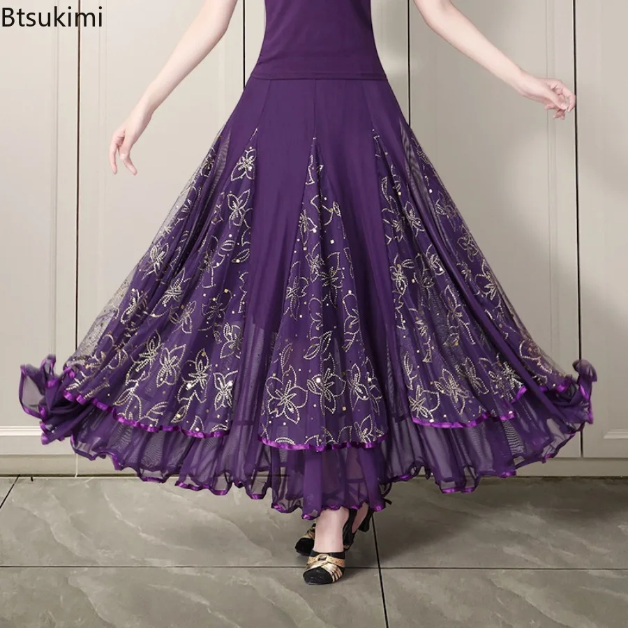 Новинка 2024 года, сетчатые полуюбки для современных танцев, латинские танцы, бальные танцы, сценическая юбка, плиссированная длинная юбка с блестками и большими качелями
Новинка 2024 года, сетчатые полуюбки для современных танцев, латинские танцы, бальные танцы, сценическая юбка, плиссированная длинная юбка с блестками и большими качелями