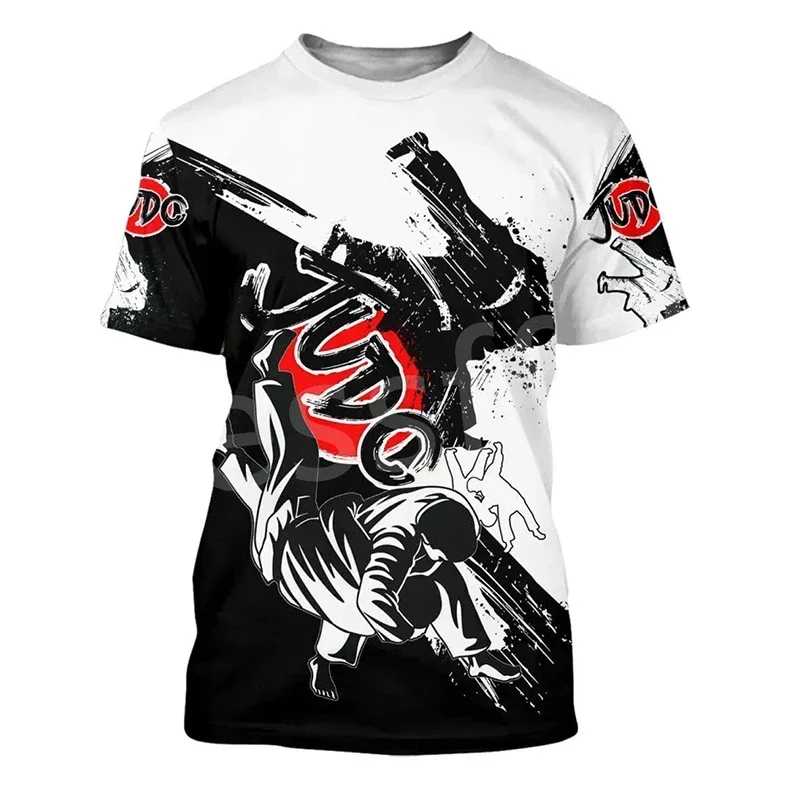 Interesting Fashion T-shirt with a Judo Image of a Man,a Casual Round-neck Short-sleeved T-shirt and Fashionable Digital Prints 
Interesting Fashion T-shirt with a Judo Image of a Man,a Casual Round-neck Short-sleeved T-shirt and Fashionable Digital Prints