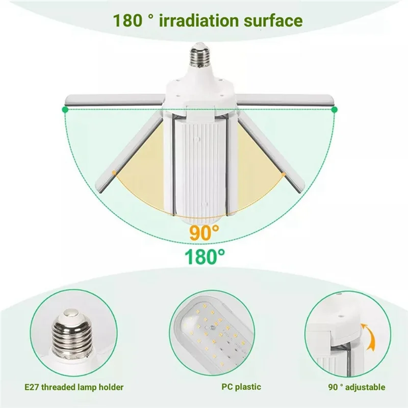 LED Grow Light Foldable Phyto Lamp Full Spectrum Bulb For Indoor Plants Bloom Flowering Grow Lamps Garden E27 1 PCS B-AT64
LED Grow Light Foldable Phyto Lamp Full Spectrum Bulb For Indoor Plants Bloom Flowering Grow Lamps Garden E27 1 PCS B-AT64